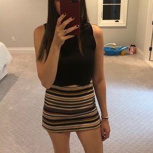 Zara multi color tweed skort